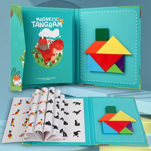 Színes Mágneses Tangram Készlet Gyerekeknek - Kreatív Fejlesztő Játék