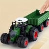 Élethű 42cm-es Farm Traktor Játékkészlet Pótkocsival - Gyerekeknek Szánt Mezőgazdasági Játékmodell