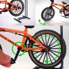 1:8 arányú ötvözetből készült BMX bicikli - Menő fekete kaszkadőr kerékpár modell extrém sportokhoz