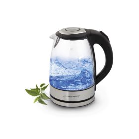   Elegáns Elektromos Vízforraló Üvegből LED Fényeffekttel 1.7 L Yosemite - Esperanza - EKK012