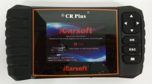 iCarsoft CR Plus ABS légzsák motor váltó szervíz intervallum kézifék diagnosztika