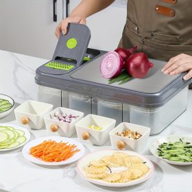   Multifunkciós, többrekeszes zöldség és gyümölcs szeletelő, reszelő