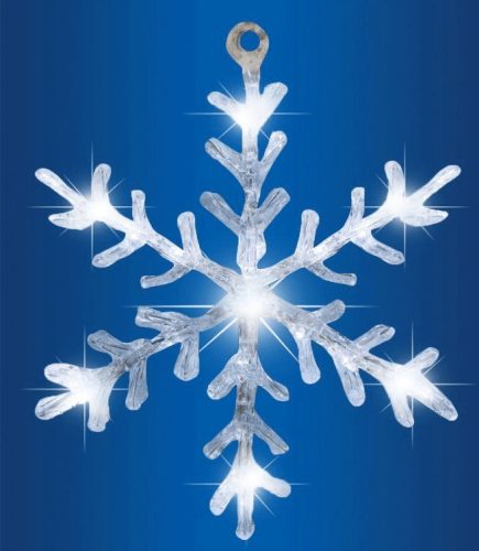 LED-es akril hókristály ablakdísz
