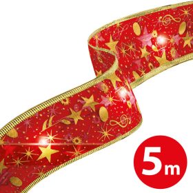   Family Karácsonyi LED-es szalag - piros - 5 m x 5 cm - 50 LED - USB