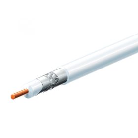   Home S 6TSP/WH koax kábel, 75 Ohm, PVC és PE szigetelés, réz bevonatú acél ér, alumínium + PET fólia 96 szál aluharisnya, 100m,
