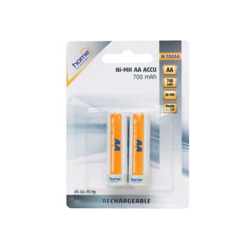 Home M 702AA tölthető akkumulátor, NiMH, AA, 700 mAh, 2 db