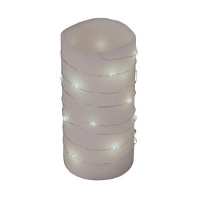   Home MLF 26/WH micro LED-es fényfüzér, 2 m / 20 db hidegfehér micro LED, állófényű, átlátszó vezeték, időzíthető, gombelemes, la