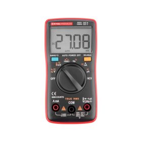   EXTOL PREMIUM digitális multiméter; Amper/Volt/Ohm mérő, True RMS, hangjelző funkcióval, CE, 2 db 1,5V AA elem
