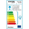 EXTOL LIGHT munkalámpa, izzó nélkül, E27 foglalat, max. 60W; kampós akasztó + csiptető, 230V/50Hz, 5 m kábel