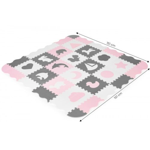 Habos szőnyeg kerítéssel puzzle száraz medence 36 elemes ECOTOYS