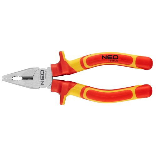 NEO TOOLS Kombinált fogó 1000V, szigetelt, 160mm (6"), CrV, polírozott 25 év garanciával 01-220
