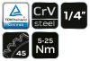 NEO TOOLS Nyomatékkulcs 1/4", 5 - 25 Nm 08-822