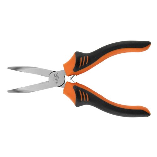 NEO TOOLS Hosszúcsőrű fogó, hajlított 180mm 25 év garanciával 01-255