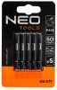 NEO TOOLS Torziós ütvecsavarozó bitek S2, 50mm, PH3, 5db 09-577