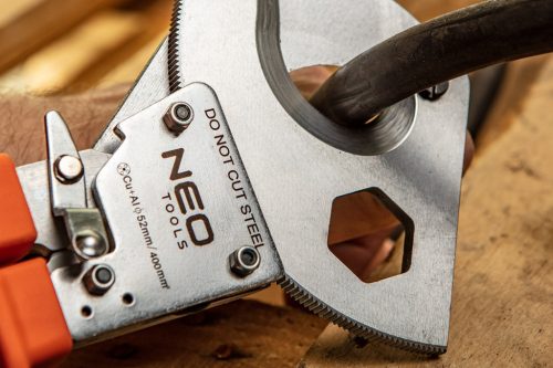 NEO TOOLS Kábelvágó, racsnis, 400mm2 25 év garanciával 01-401