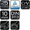NEO TOOLS Csillag-villáskulcs 10x140mm, CrV, DIN3113 25 év garanciával 09-710