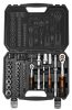 NEO TOOLS Dugókulcskészlet + bitkészlet 1/2", 1/4", 73db 25 év garanciával 10-054