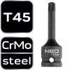 NEO TOOLS Torziós bit ütvecsavarozókhoz 1/2" T45 10-260
