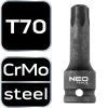NEO TOOLS Torziós bit ütvecsavarozókhoz 1/2" T70 10-264