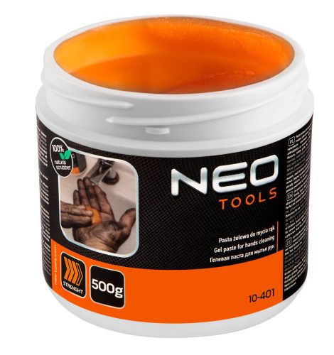 NEO TOOLS Kéztisztító paszta 500g, ragasztó, gyanta, szilikon, lakk, festék, poliuretán hab és polimer 10-401