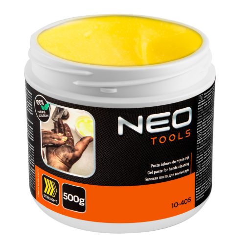 NEO TOOLS Kéztisztító paszta EXTRA erős 500g, ragasztó, gyanta, szilikon, lakk, festék, poliuretán hab, polimer 10-405