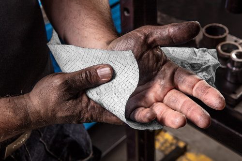NEO TOOLS Kéztisztító kendő, 100 lap, ragasztó, gyanta, szilikon, lakk, festék, poliuretán hab és polimer 10-407