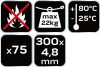 NEO TOOLS KÁBELKÖTEGELŐ, gyorskötöző, 4,8mm x 300mm, fehér, 75db 01-609