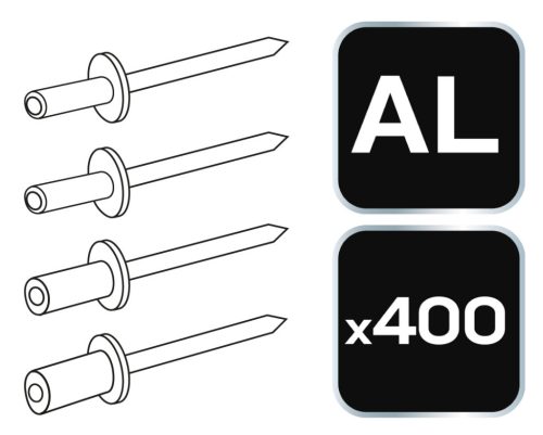 NEO TOOLS Alu popszegecs készlet, 400db 11-970