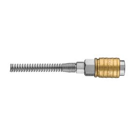   NEO TOOLS Pneumatikus gyorscsatlakozó, tömlővéges, védőrugós 4mm 12-600