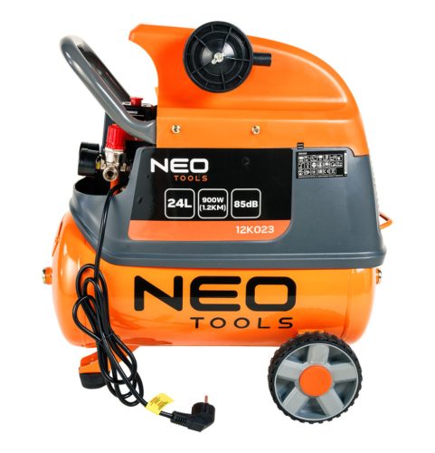 NEO TOOLS Kompresszor, 24L, olajkenésű, 135L/perc 3 év garanciával 12K023