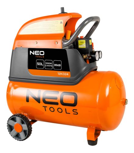 NEO TOOLS Kompresszor, 50L, olajkenésű, 169L/perc 3 év garanciával 12K024