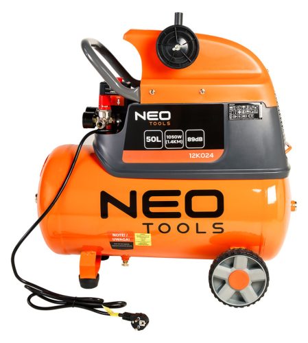 NEO TOOLS Kompresszor, 50L, olajkenésű, 169L/perc 3 év garanciával 12K024