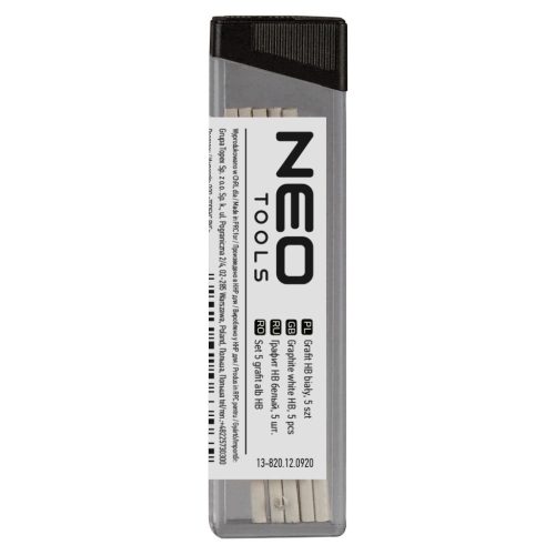 NEO TOOLS Ácsceruza betét fehér HB, 5db, 13-810-hez, 13-815-höz 13-820