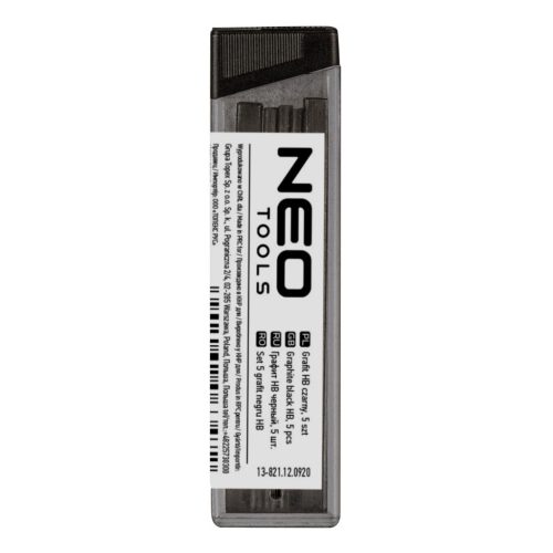 NEO TOOLS Ácsceruza betét fekete HB, 5db, 13-810-hez, 13-815-höz 13-821