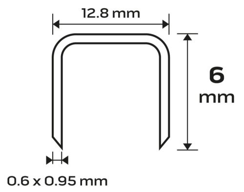 NEO TOOLS Tűzőkapocs, horganyzott 80-as tipus, pneumatikus tűzőgéphez (14-572), GA21, 6mm, 4000db 14-610