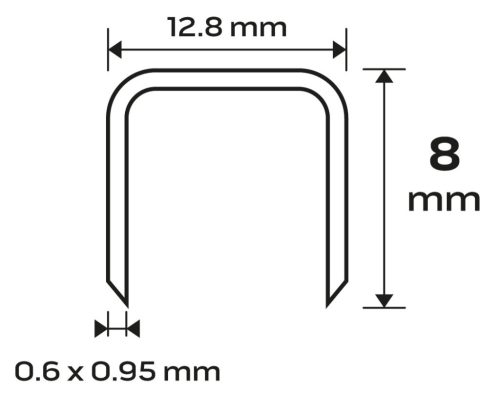 NEO TOOLS Tűzőkapocs, horganyzott 80-as tipus, pneumatikus tűzőgéphez (14-572), GA21, 8mm, 4000db 14-611