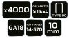 NEO TOOLS Tűzőkapocs, horganyzott 90-es tipus, pneumatikus tűzőgéphez (14-570), GA18, 10mm, 4000db 14-620