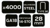 NEO TOOLS Tűzőkapocs, horganyzott 90-es tipus, pneumatikus tűzőgéphez (14-570), GA18, 28mm, 4000db 14-626