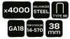 NEO TOOLS Tűzőkapocs, horganyzott 90-es tipus, pneumatikus tűzőgéphez (14-570), GA18, 38mm, 4000db 14-630