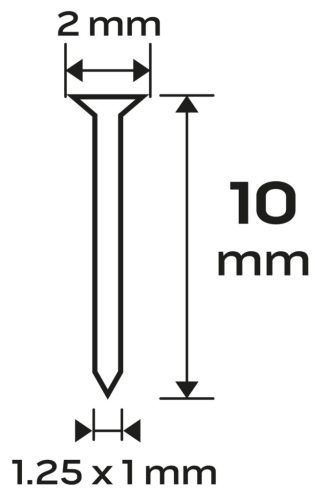 NEO TOOLS Tűzőszeg, horganyzott 300 (F) tipus, pneumatikus tűzőgéphez (14-570), GA18, 10mm, 4000db 14-650