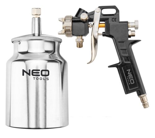 NEO TOOLS Pneumatikus festékszóró pisztoly, alsó tartályos, 1,5mm 14-704