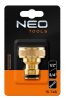 NEO TOOLS Csapcsatlakozó 1/2"- 3/4", réz 15-746