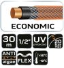 NEO TOOLS Locsolótömlő 1/2"x30 m, 4 rétegű ECONOMIC 15-801