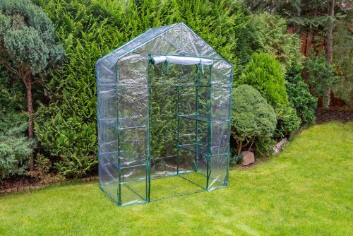NEO TOOLS Növényház 143 x 73 x 195cm, PVC fólia, fémszerkezet 15-902