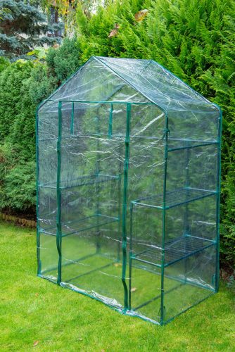 NEO TOOLS Növényház 143 x 73 x 195cm, PVC fólia, fémszerkezet 15-902