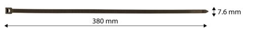 NEO TOOLS Kerti kötegelő, gyorskötöző 7,6x380mm, 50db, barna 15-970