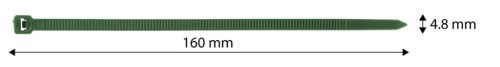 NEO TOOLS Kerti kötegelő, gyorskötöző 4,8x160mm, 50db, zöld 15-979