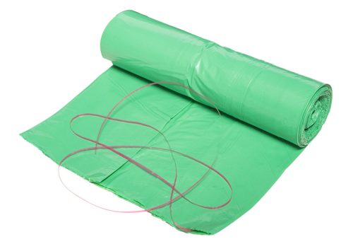 NEO TOOLS Szemeteszsák 120l, 70x110cm, zöld, erősített húzószalagos, vastagság:40mic, 10db 15-991