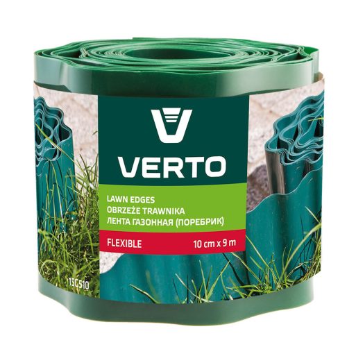 VERTO Ágyásszegély 10cm, 9m, zöld 15G510