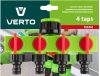 VERTO Vízelosztó, 4 utas, Csapcsatlakozó, zárható 15G761